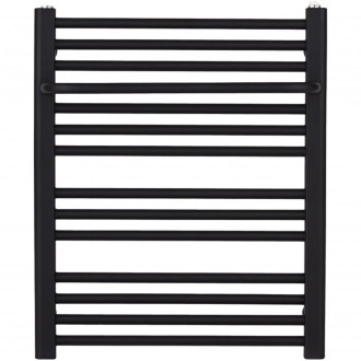 CERANO - Koupelnový radiátorový set Antonio - kombinované vytápění, termo tyč - boční jednobodové připojení - 351W - černá matná - 660x550 mm