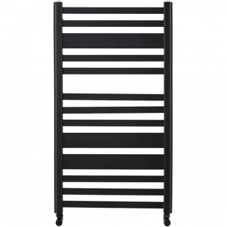 CERANO - Koupelnový radiátorový set Enrico - kombinované vytápění, termo tyč - boční jednobodové připojení - 272W - černá matná - 660x550 mm