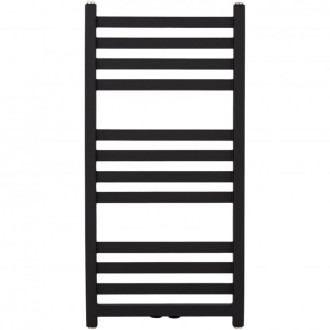 CERANO - Koupelnový radiátorový set Fulgidus - kombinované vytápění, wifi tyč - boční jednobodové připojení - 503W - černá matná - 880x430 mm