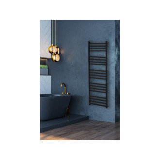 CERANO - Koupelnový radiátorový set Fulgidus - ústřední vytápění - boční jednobodové připojení - 712W - černá matná - 1500x530 mm