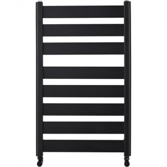 CERANO - Koupelnový radiátorový set Marco - kombinované vytápění, termo tyč - boční jednobodové připojení - 698W - černá matná - 920x550 mm