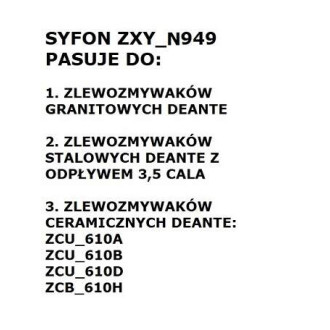 Deante "SIPHON SPACE SAVER pro jednodřez granitový 3,5"", černá" ZXY_N949