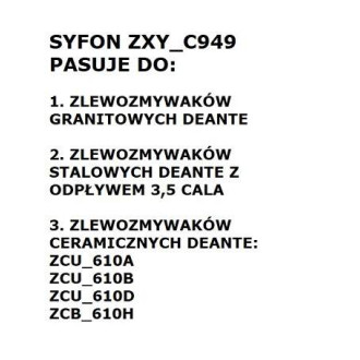 Deante Sifon úsporný pro 1-komorové granitové dřezy 3,5"", kartáčovaný bronz ZXY_C949