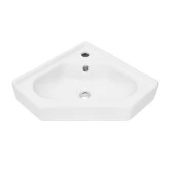 Rohové umyvadlo SAT B-Way 55x38,5 cm otvor pro baterii uprostřed SATBW5538