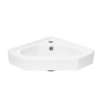 Rohové umyvadlo SAT B-Way 55x38,5 cm otvor pro baterii uprostřed SATBW5538