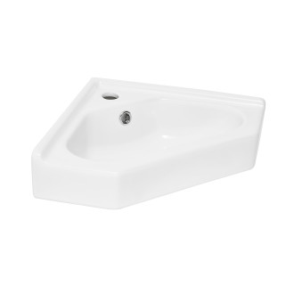 Rohové umyvadlo SAT B-Way 55x38,5 cm otvor pro baterii uprostřed SATBW5538