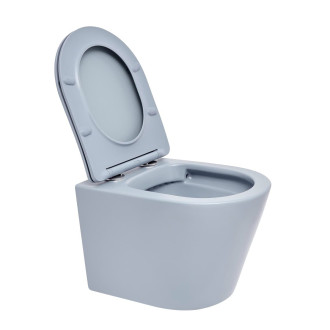 Wc s prkénkem softclose závěsné SAT Infinitio tmavě modrá mat zadní odpad SATINF010RREXPDBLM