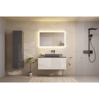 Led zrcadlo s dotykovým senzorem Hansgrohe Xarita E 120,6x70,6 cm bílá matná 54985700