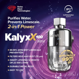 Vodní filtr KalyxX IPS MINI 100 3/8" s 99,9 % ochranou proti vodnímu kameni  IPSKXMG38T