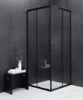 MEXEN RIO sprchový kout čtverec 80x80x190 cm 5mm černá-čiré 860-080-080-70-00