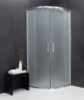 MEXEN RIO sprchový kout čtvrtkruh 90x90x190 cm 5mm chrom-satén 863-090-090-01-30