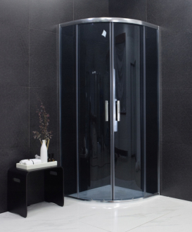 MEXEN RIO sprchový kout čtvrtkruh 90x90x190 cm 5mm chrom-kouřové 863-090-090-01-40