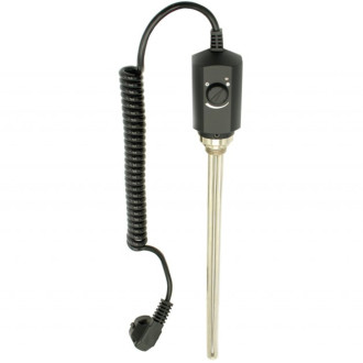 CERANO - Koupelnový radiátorový set Vincenzo - kombinované vytápění, termo tyč - boční jednobodové připojení - 600W - černá matná - 1330x600 mm