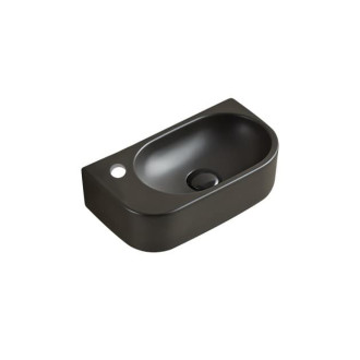 Umývátko SAT Infinitio 40x21,5 cm černá mat bez přepadu SATINF4021LBKM