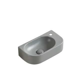 Umývátko SAT Infinitio 40x21,5 cm šedá mat bez přepadu SATINF4021LGRM
