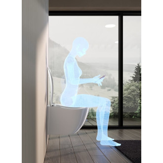 Wc s prkénkem softclose závěsné SAT Ergo vírové splachování zadní odpad SATERG1