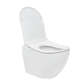 Wc s prkénkem softclose závěsné SAT Ergo vírové splachování zadní odpad SATERG1