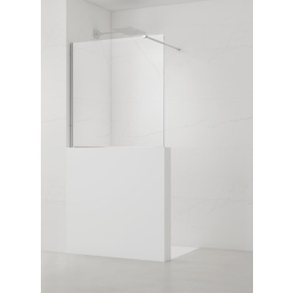 Sprchová zástěna SAT Walk-in 100x100 cm na sníženou příčku chrom SATBWIS100PR