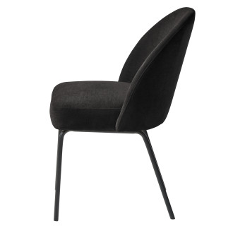 Jídelní židle Unique Furniture CRESTON černá samet 34680002