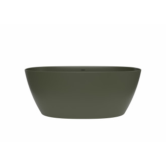Volně stojící vana SAT Aula 160x78,7 cm litý mramor levá i pravá zelená SATAULA1600G