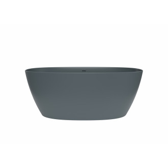 Volně stojící vana SAT Aula 160x78,7 cm litý mramor levá i pravá tmavě šedá SATAULA1600MG