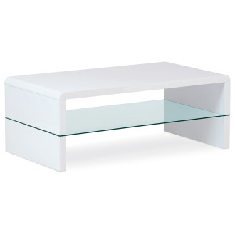 Konferenční stolek Autronic 110x40 cm bílý MDF lesk AHG-402 WT