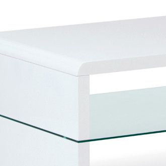 Konferenční stolek Autronic 110x40 cm bílý MDF lesk AHG-402 WT