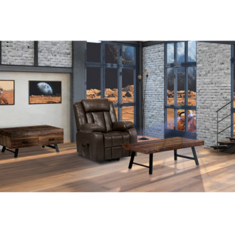 Konferenční stolek Autronic 130x44 cm hnědý Masiv AHG-534 PINE