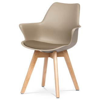 Jídelní židle Autronic béžová Plast CT-771 CAP
