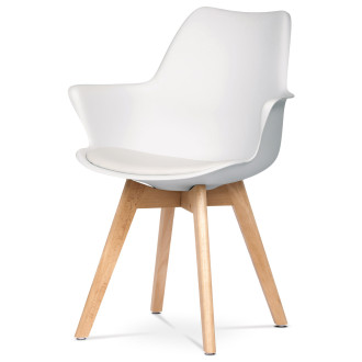 Jídelní židle Autronic bílá Plast CT-771 WT