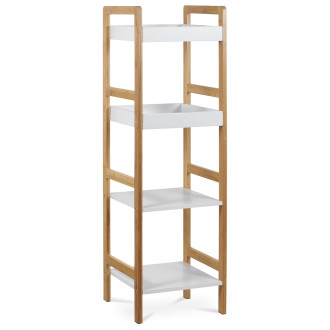 Regál Autronic 30x100 cm bílý Bambus DR-013-4