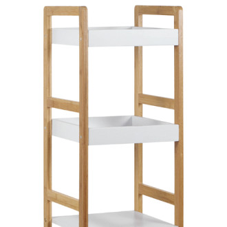 Regál Autronic 30x100 cm bílý Bambus DR-013-4
