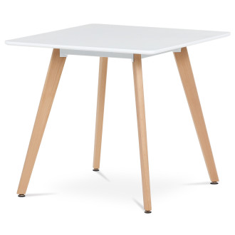 Jídelní stůl Autronic 80x74 cm bílý MDF mat DT-312 WT
