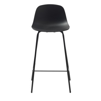 Barová židle Unique Furniture WHITBY černá plast 42021060