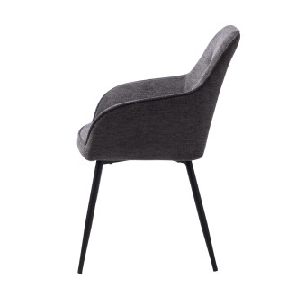Jídelní židle Unique Furniture NOLAN šedá látka 50800001