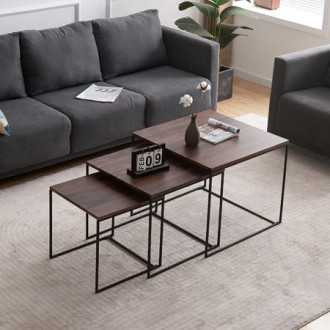 Konferenční stolek Autronic 60x51 cm hnědý MDF lesk AF-3008 WAL