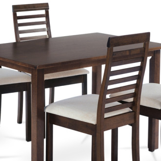 Jídelní set se 4 židlemi Autronic 120x75 cm hnědý Masiv AUT-4000 WAL