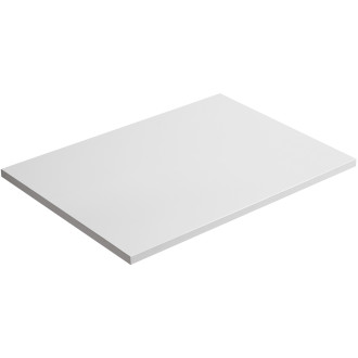 CERANO - Deska pod umyvadlo Navira - 120x46,5 cm - 36 mm - skříňka Carole 60 cm - bílá matná - konzole černá