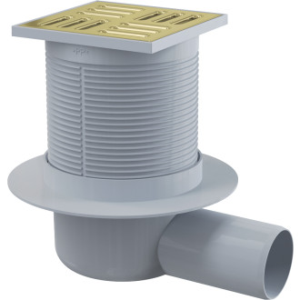 Deante Bodový odtok 105x105mm s mřížkou kartáčované zlato KOS_R01C