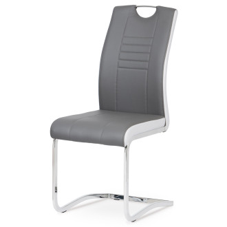 Jídelní židle Autronic šedá Ekokůže DCL-406 GREY