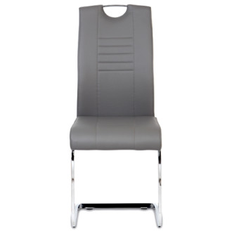 Jídelní židle Autronic šedá Ekokůže DCL-406 GREY