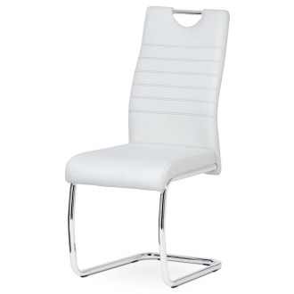 Jídelní židle Autronic bílá Ekokůže DCL-418 WT