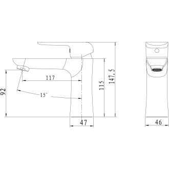 Novaservis Umyvadlová baterie s výpustí Nobless Tina chrom 38001,0