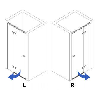 REA Sprchové dveře Atlas 90 Brush Gold KPL-K4670