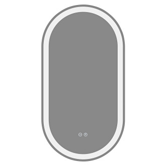 CERANO - Koupelnové LED zrcadlo Ayvo - Ø 50x100 cm