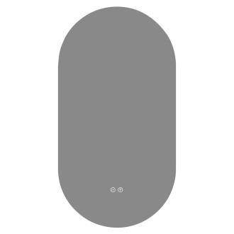 CERANO - Koupelnové LED zrcadlo Luno - Ø 50x100 cm