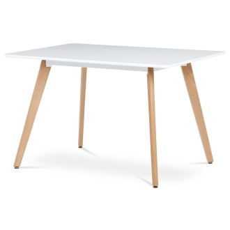 Jídelní stůl Autronic 120x74 cm bílý MDF mat DT-313 WT