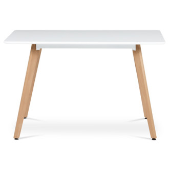 Jídelní stůl Autronic 120x74 cm bílý MDF mat DT-313 WT