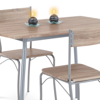 Jídelní set se 4 židlemi Autronic 110x76 cm hnědý MDF HANS SON