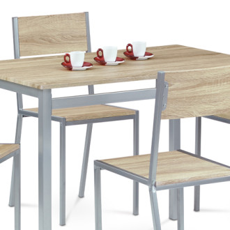 Jídelní set se 4 židlemi Autronic stůl - 110x77 cm hnědý MDF HARVEY SON